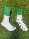 Walsh Crew Sports Socks-Green/White Gripped