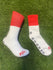 Walsh Crew Sports Socks-Red/White Gripped